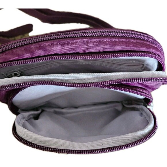 Baggallini Triple Zip Crossbody with Front Wallet Plum - Picture 5 of 8